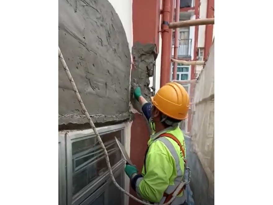 官塘月華街外牆修補